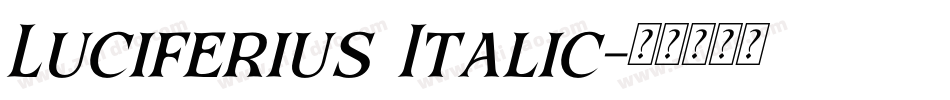 Luciferius Italic字体转换